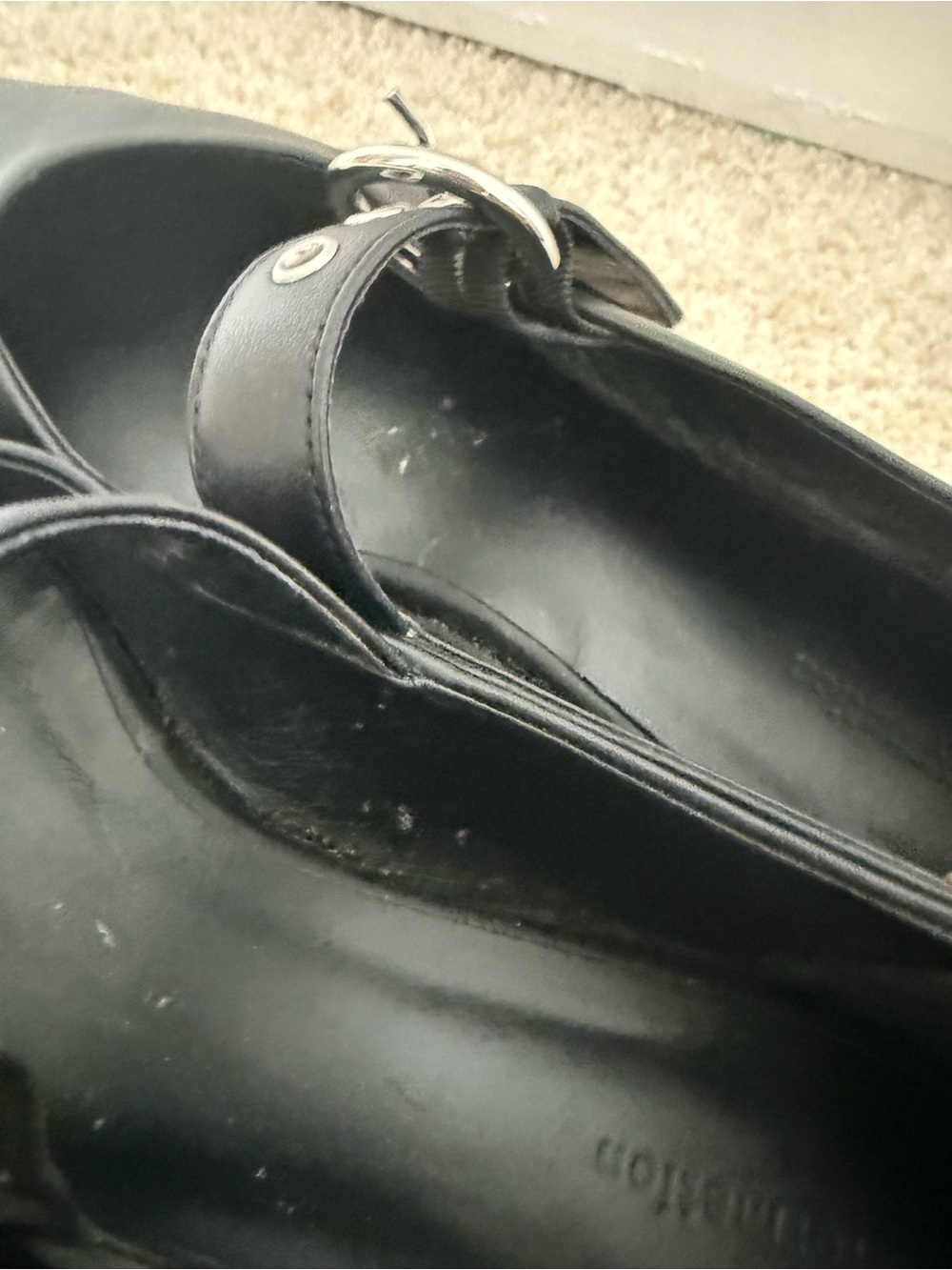 Reformation Ballet Flats Bethany Buckle in Leather Black - Picture 8 of 12
